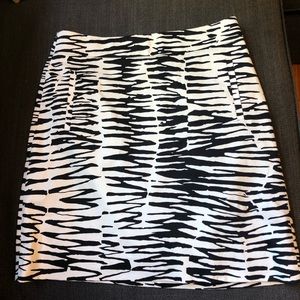 Banana Republic Trina Turk Zebra Print Skirt